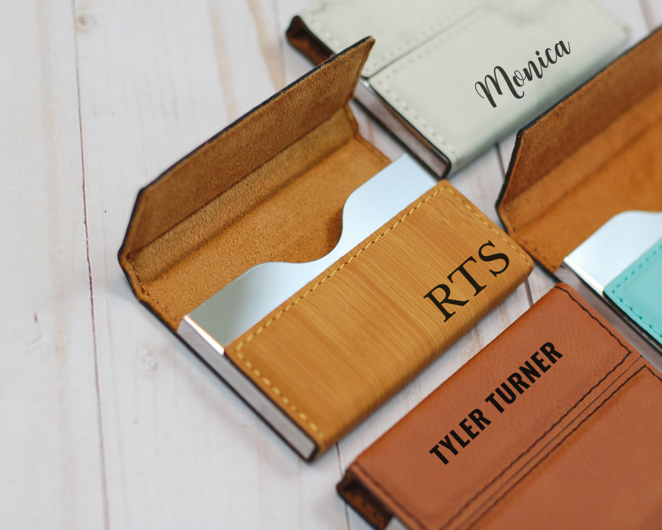 Personalized Business Card Holder Custom Vegan Leather Card - Etsy