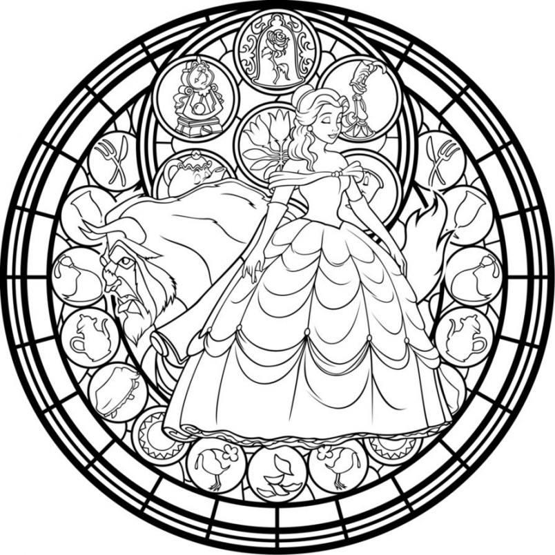 Pinterest  Disney stained glass, Mandala coloring pages, Disney