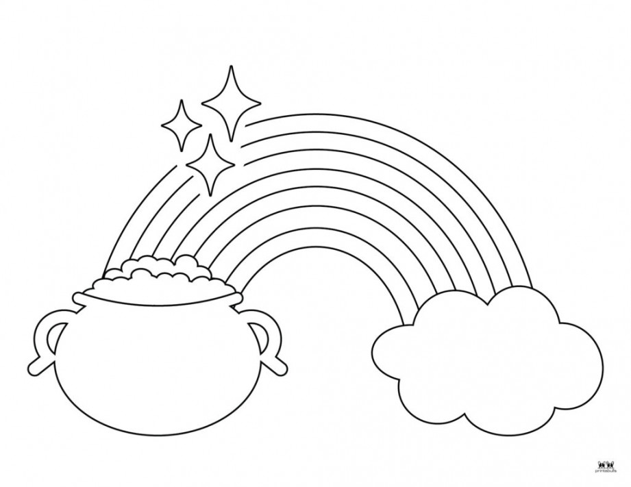 Pot of Gold Templates & Coloring Pages -  Pages  Printabulls