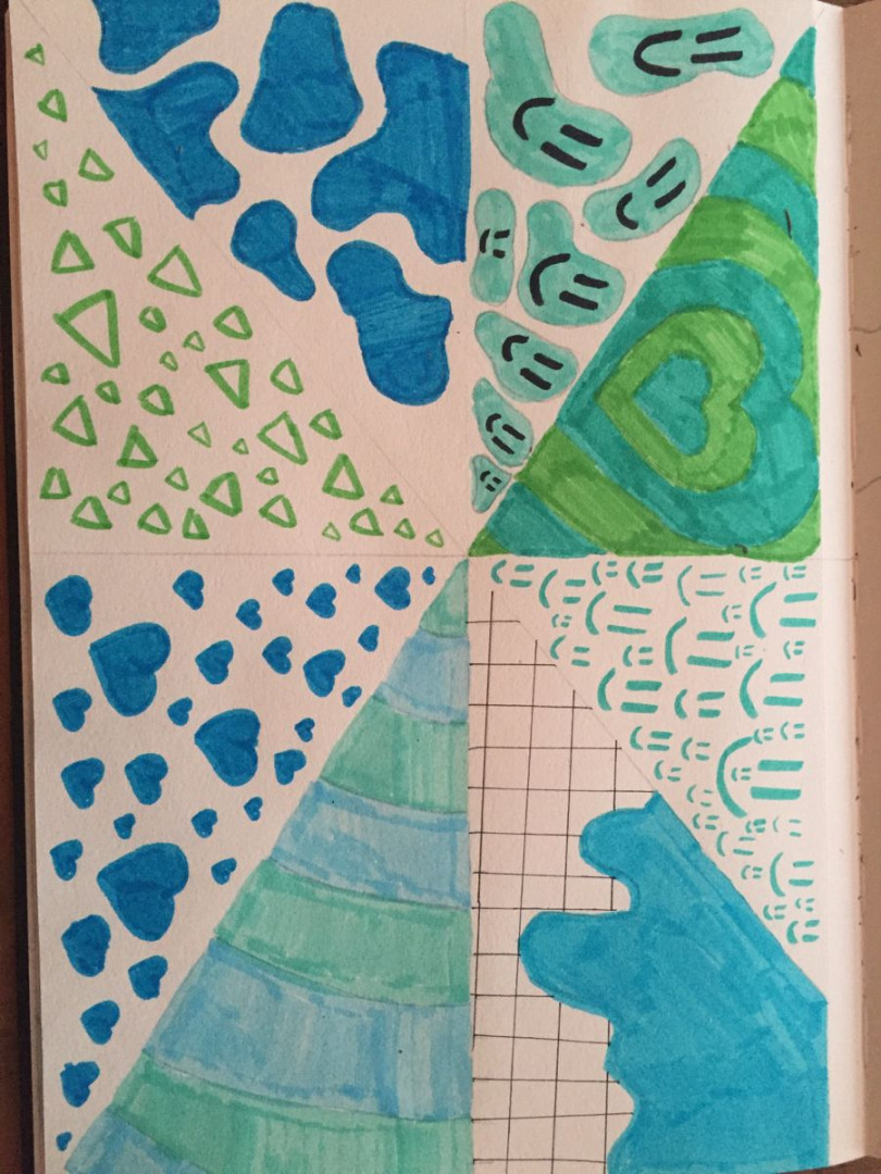 Preppy drawings💙💚  Doodle art designs, Easy drawings, Triangle