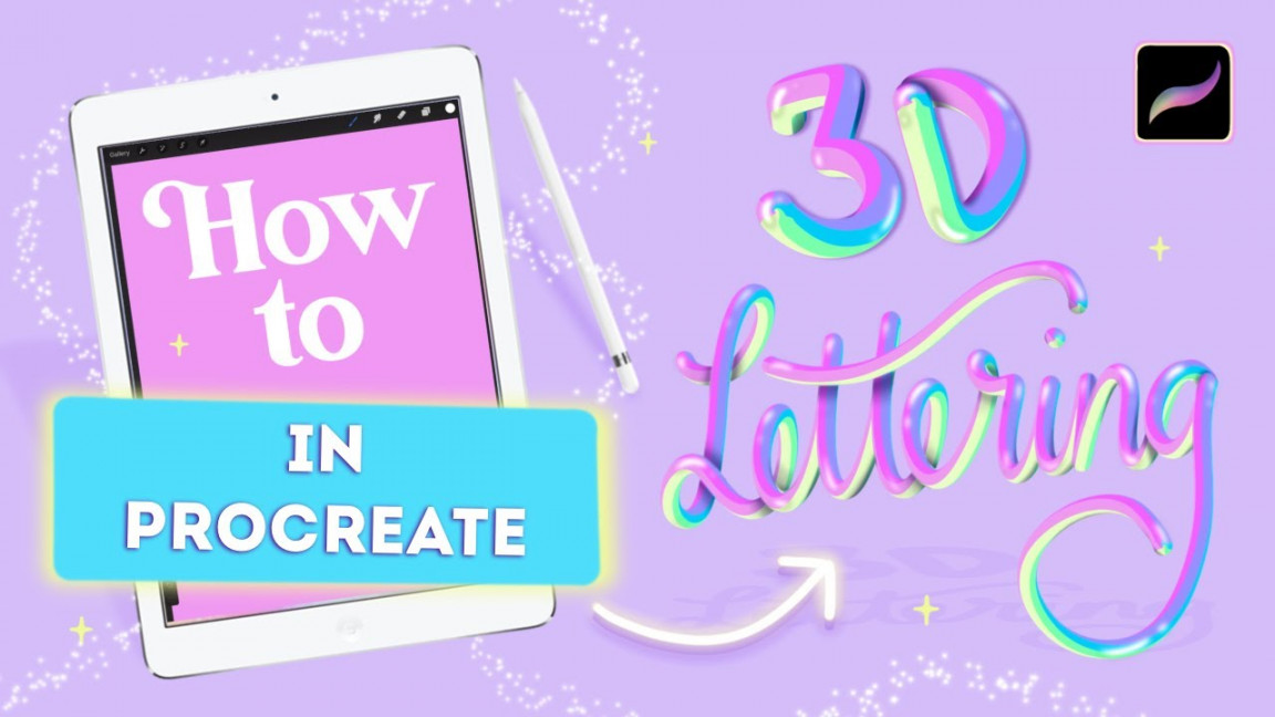 PROCREATE TUTORIAL: How to Create D Lettering