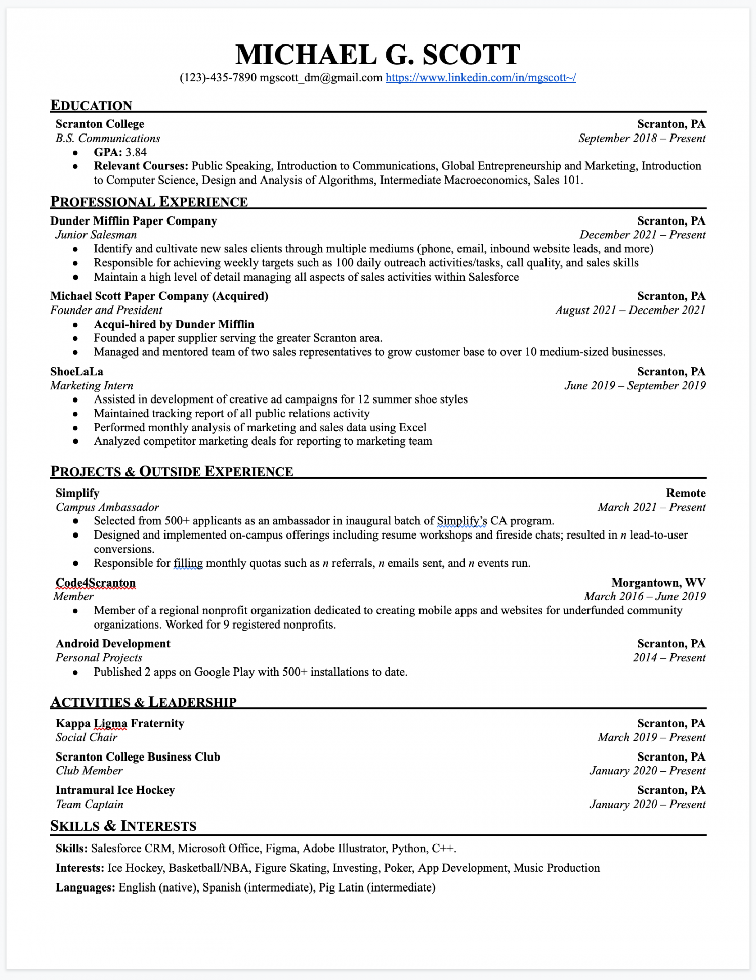 Resume Tips: Single or Multiple Column Formatting?  Simplify