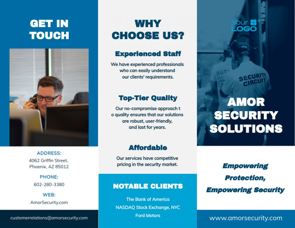 Security Company Brochure Template  Visme