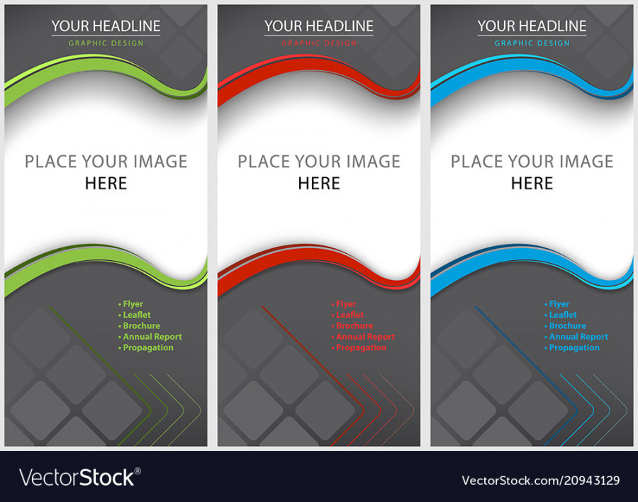 Set of blank brochure template Royalty Free Vector Image