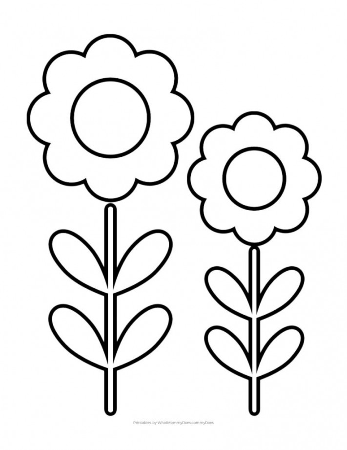 Simple Flower Coloring Page - Cute Flower!