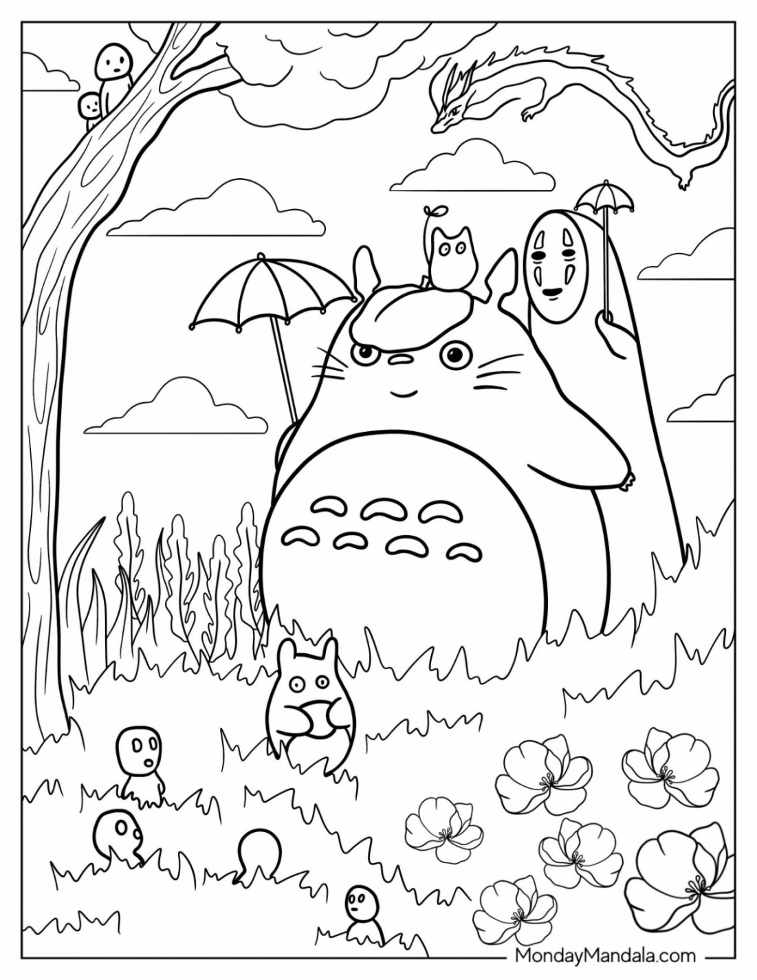 Studio Ghibli Coloring Pages (Free PDF Printables)