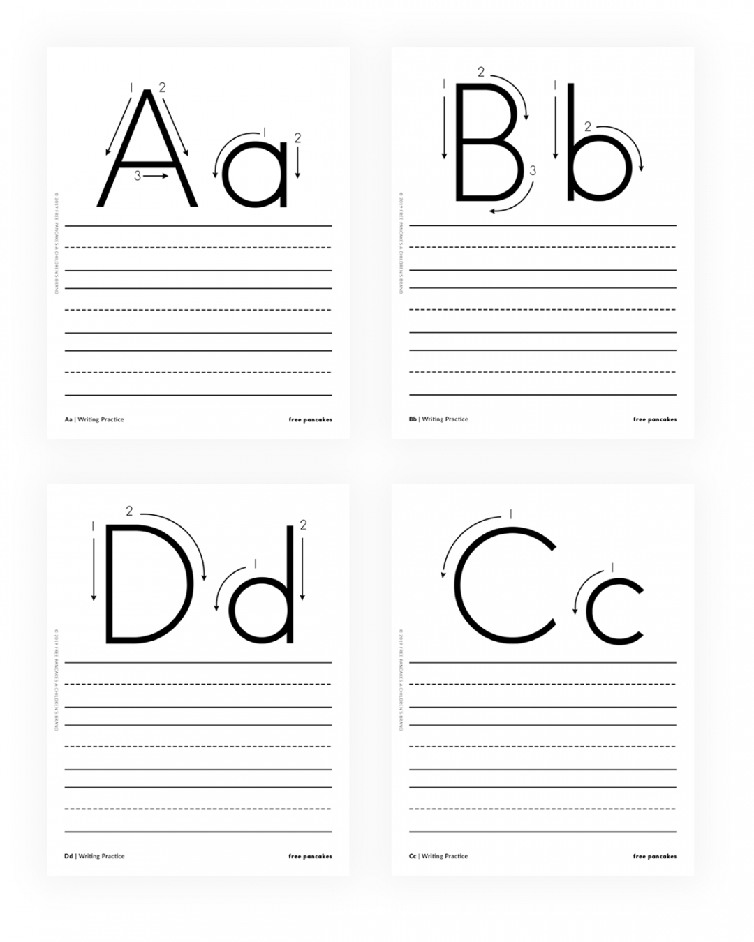 The Basics - Letter Formation Worksheets — Free Pancakes A Children