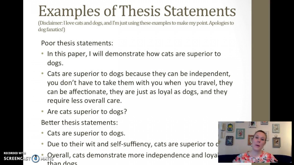 Thesis Statements and Topic Sentences