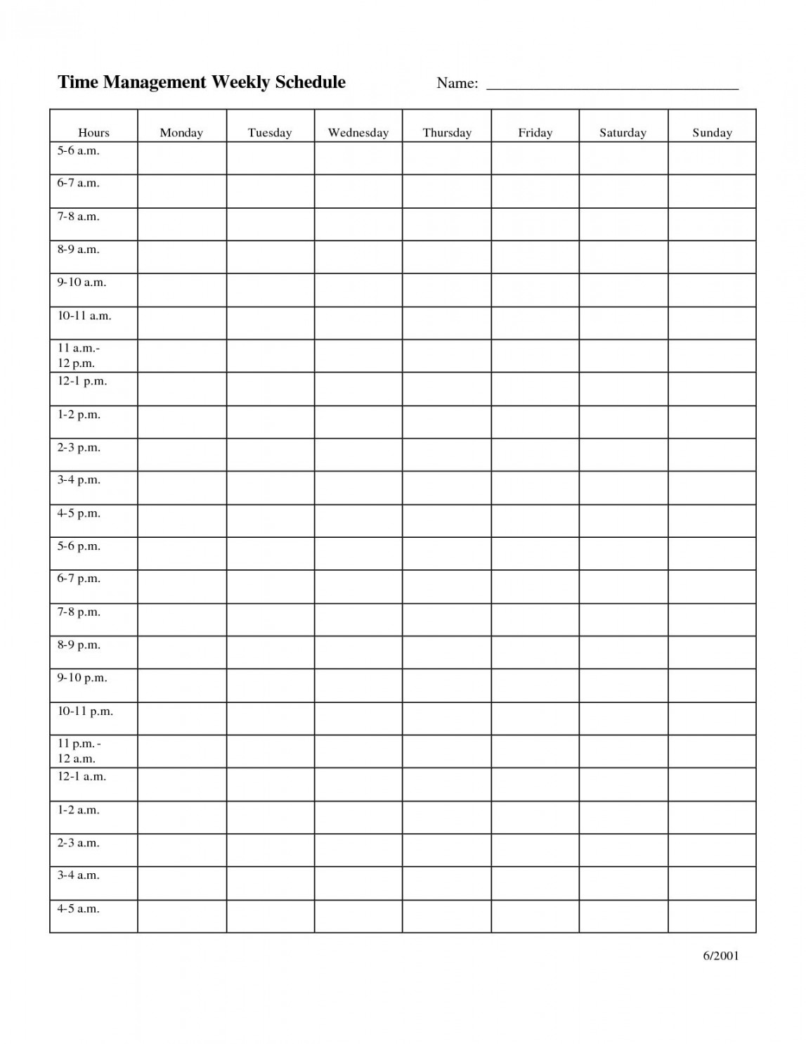 time management weekly schedule template bobbies weekly calendar