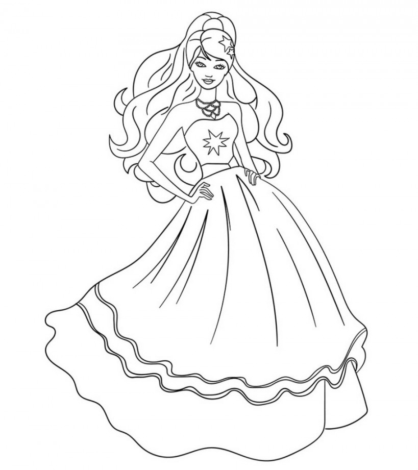 Top  Free Printable Barbie Coloring Pages Online