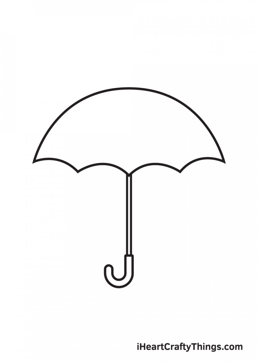 Umbrella Drawing - How To Draw An Umbrella Step By Step