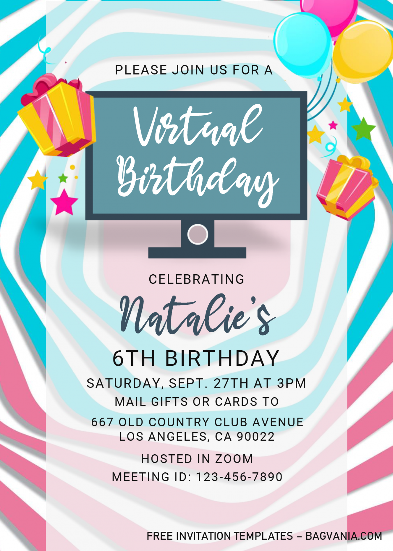 Virtual Party Invitation Templates - Editable With Microsoft Word