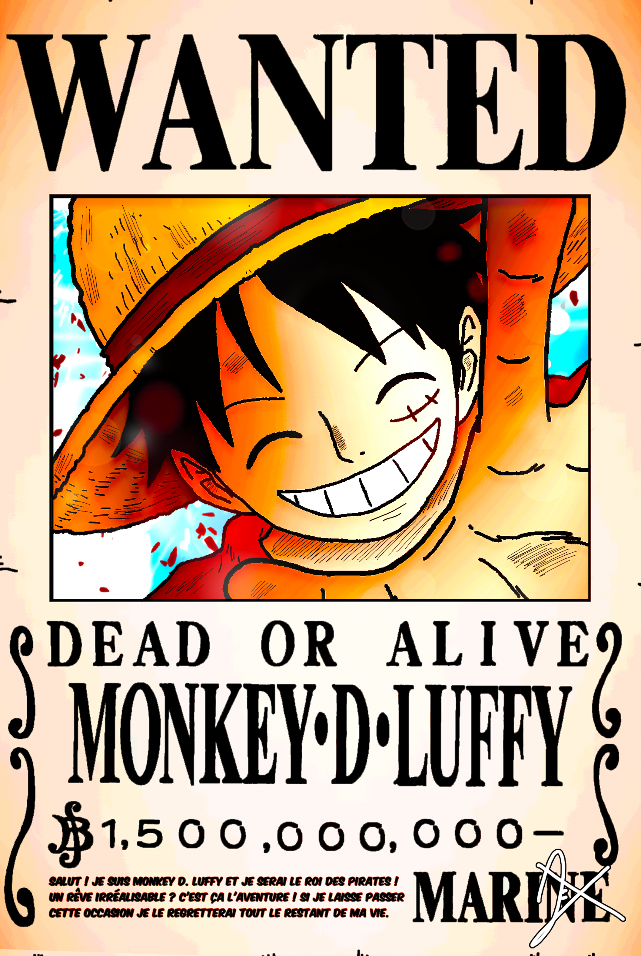 Wanted Poster Monkey D. Luffy