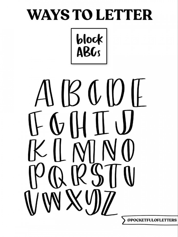 Ways to Letter block abcs  Lettering guide, Block lettering