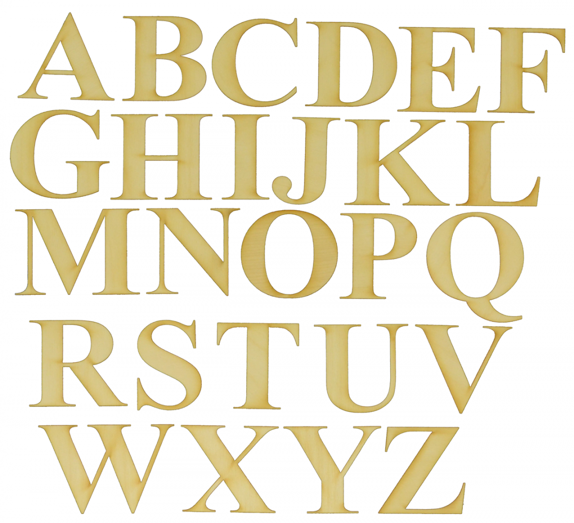 Wood Times New Roman Font Letters  Woodcrafter