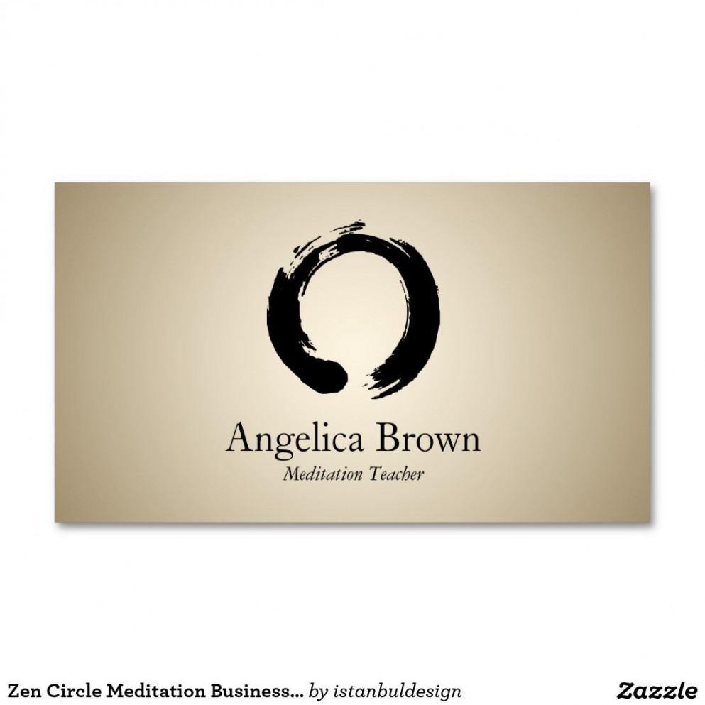 Zen Circle Meditation Business Card  Display cards, Cards