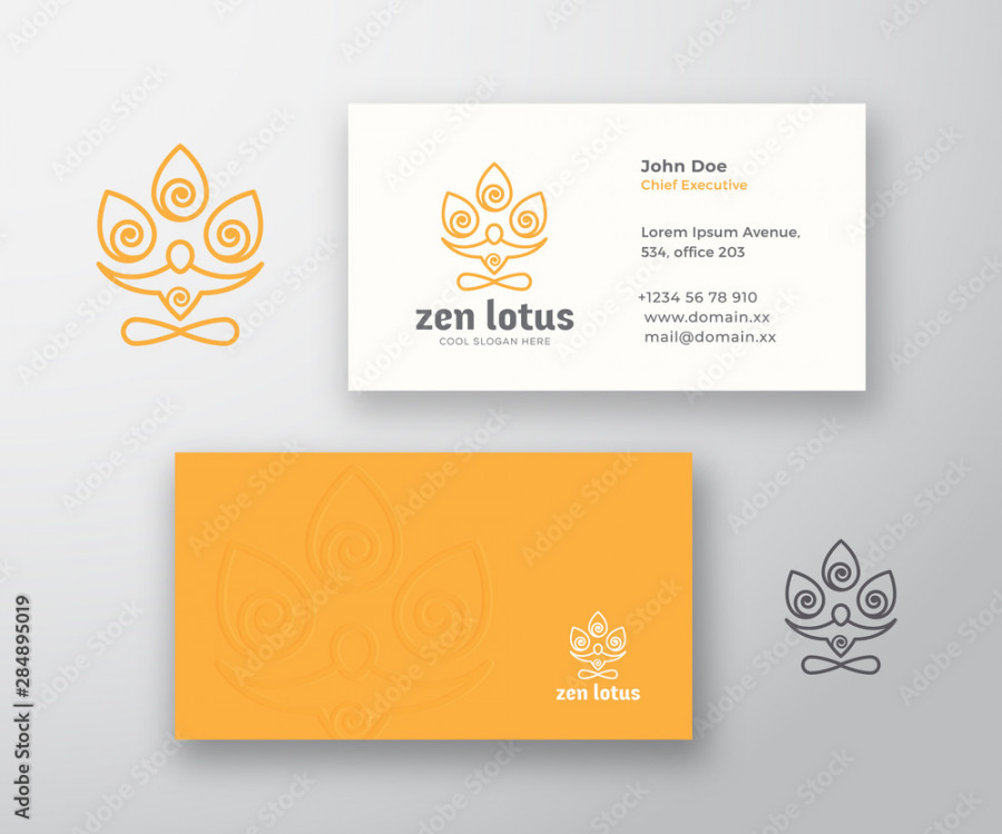 Zen Lotus Logo and Business Card Template