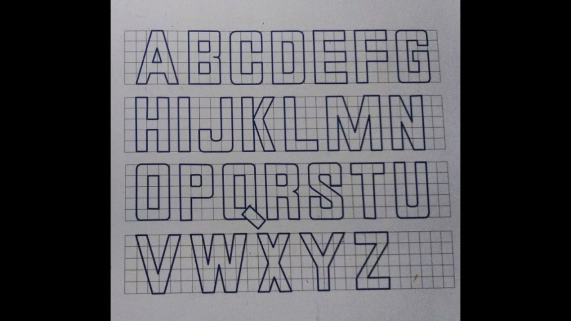 A to Z Block letters with the help of grid