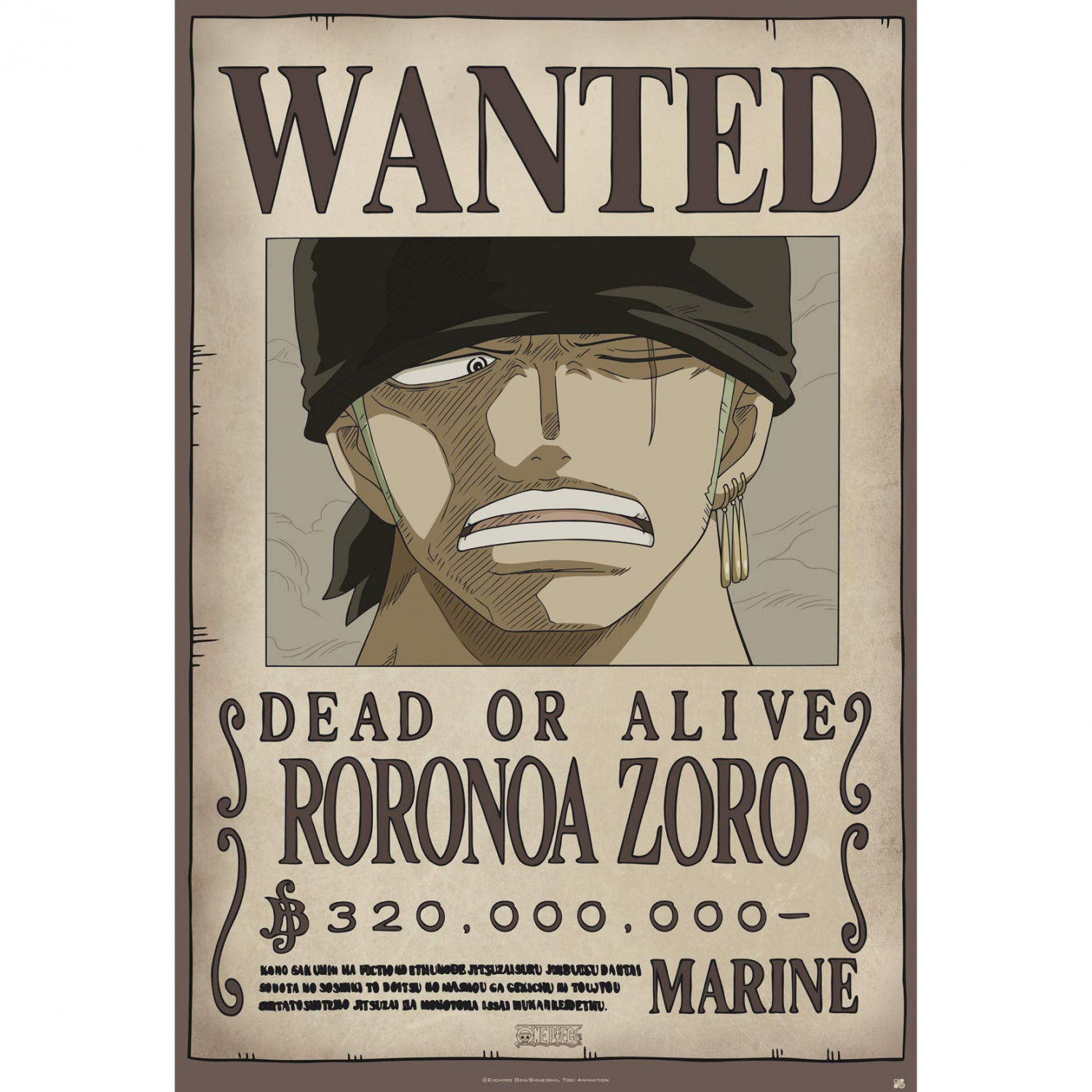 ABYSTYLE - ONE PIECE - Poster Wanted Zoro new (