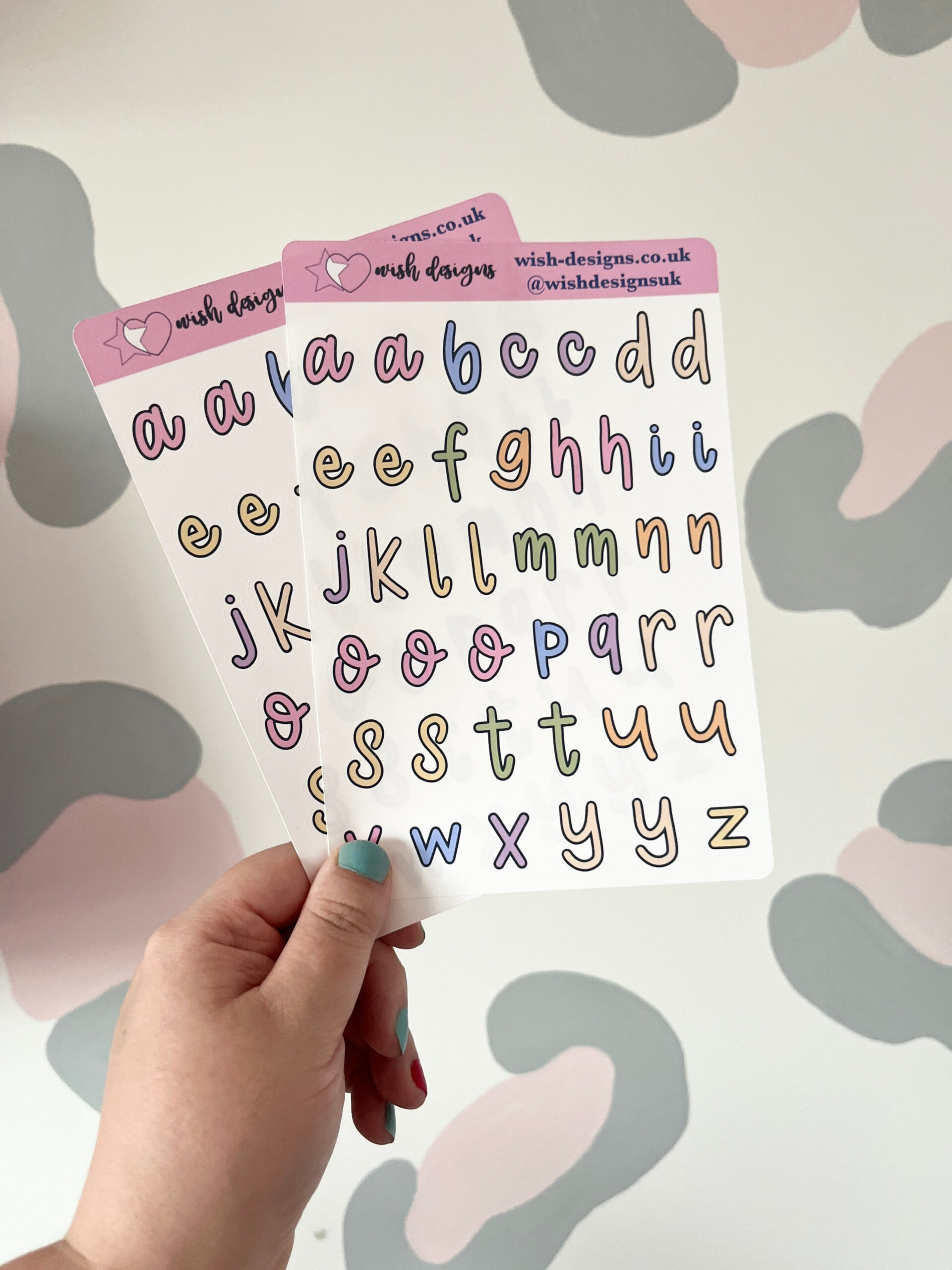 Alphabet Bubble Letters Vinyl Large Sticker Sheet