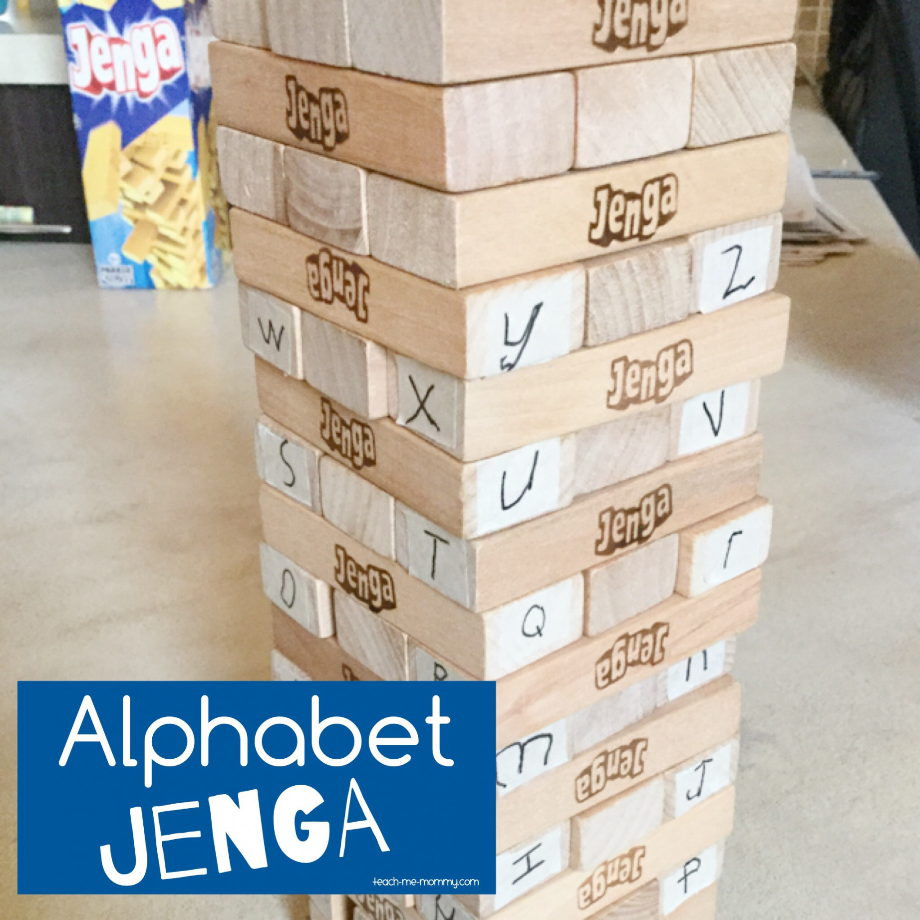 Alphabet) Jenga - Teach Me Mommy