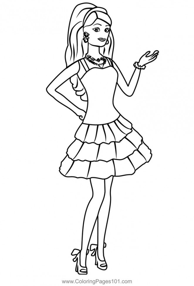 Barbie From Barbie Life In The Dreamhouse Coloring Page in