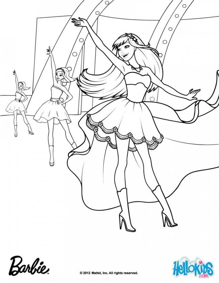 Barbie THE PRINCESS & THE POPSTAR coloring pages - Tori disguised