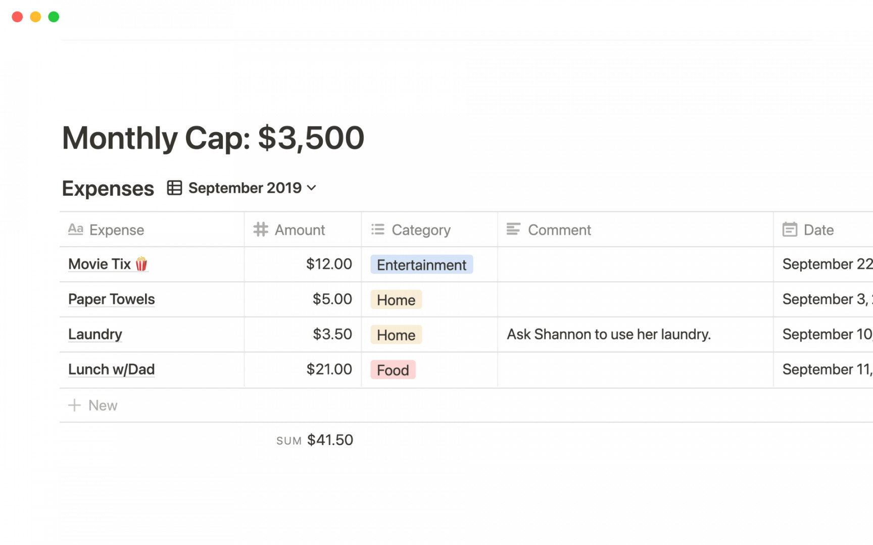 Best Budgets Templates from Notion