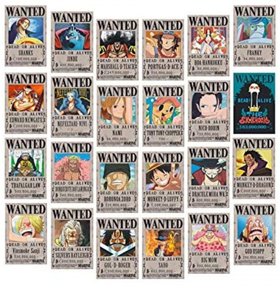 Big Fun One Piece Wanted Poster , x , cm, New Edition, Luffy ,  Billion,  Stück