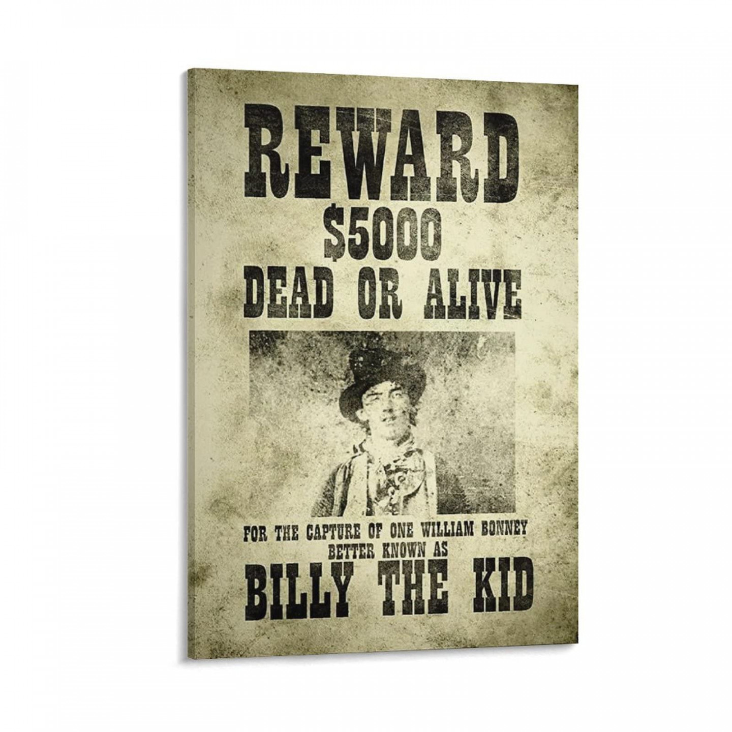 Billy The Kid A Wanted Notice Vintage s Movie Poster Canvas Wall