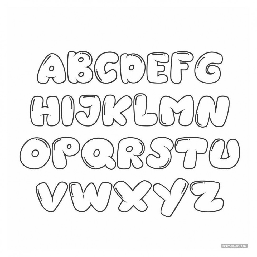 Block Letter Font Alphabet Template - Gridgit