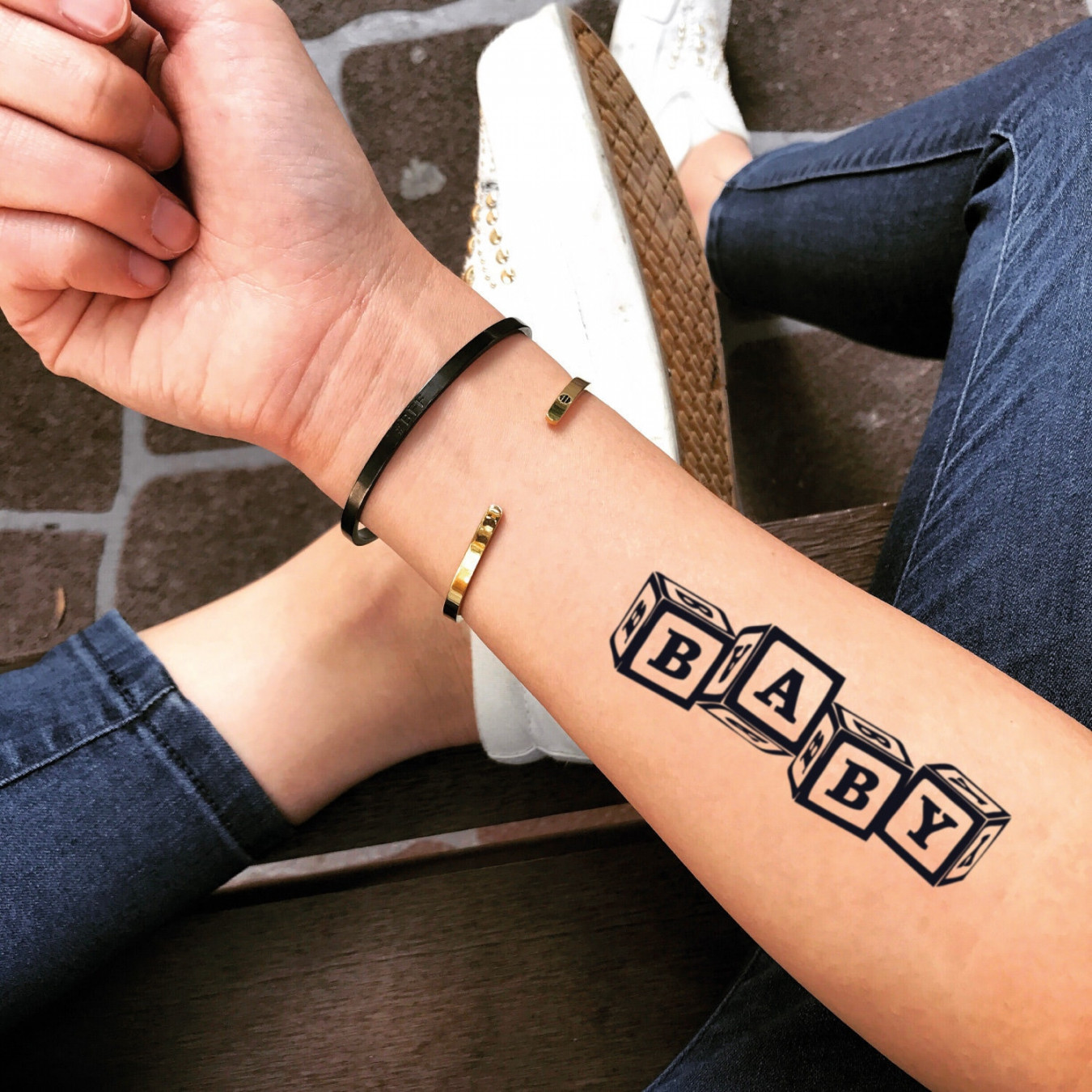 Block Letter Tattoo - Etsy