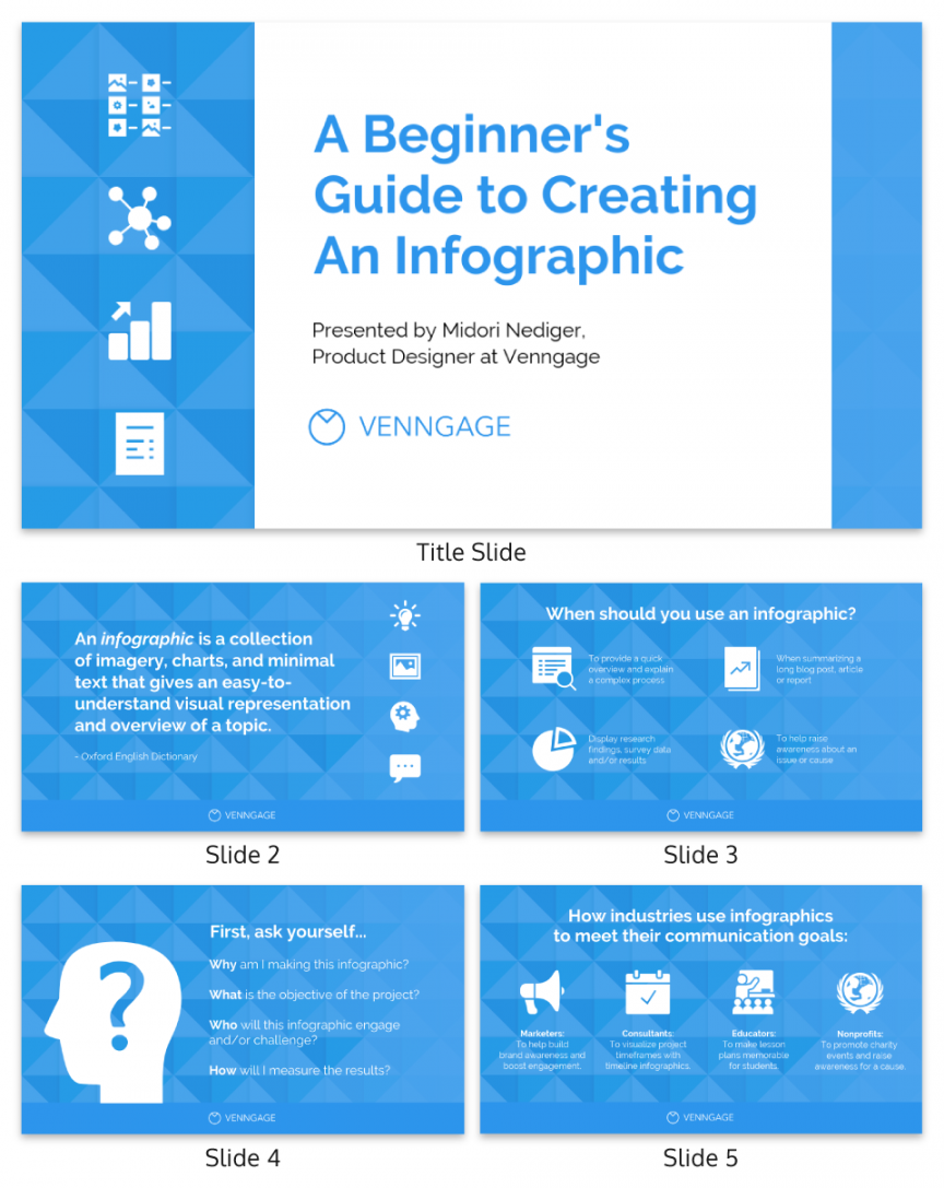 Blue Infographic Guide Presentation Template - Venngage