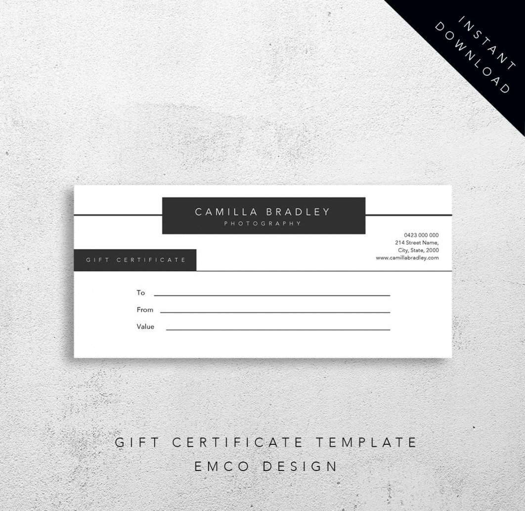 Bradley Gift Certificate Template Sofortiger Download - Etsy