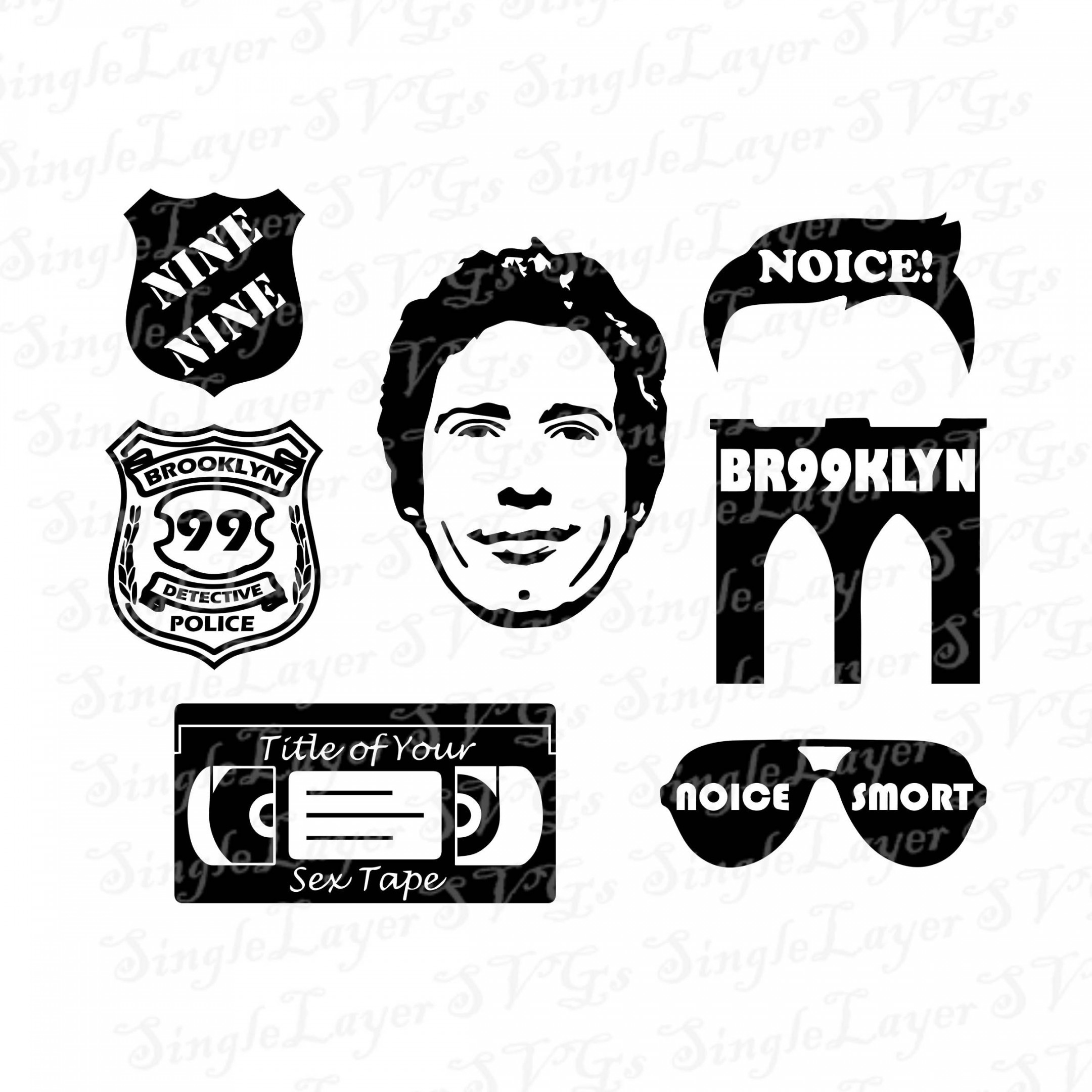 Brooklyn nine nine SVG Mega Bundle DXF PNG pdf jpg dateien  Jake Peralta  svg  andy samberg svg