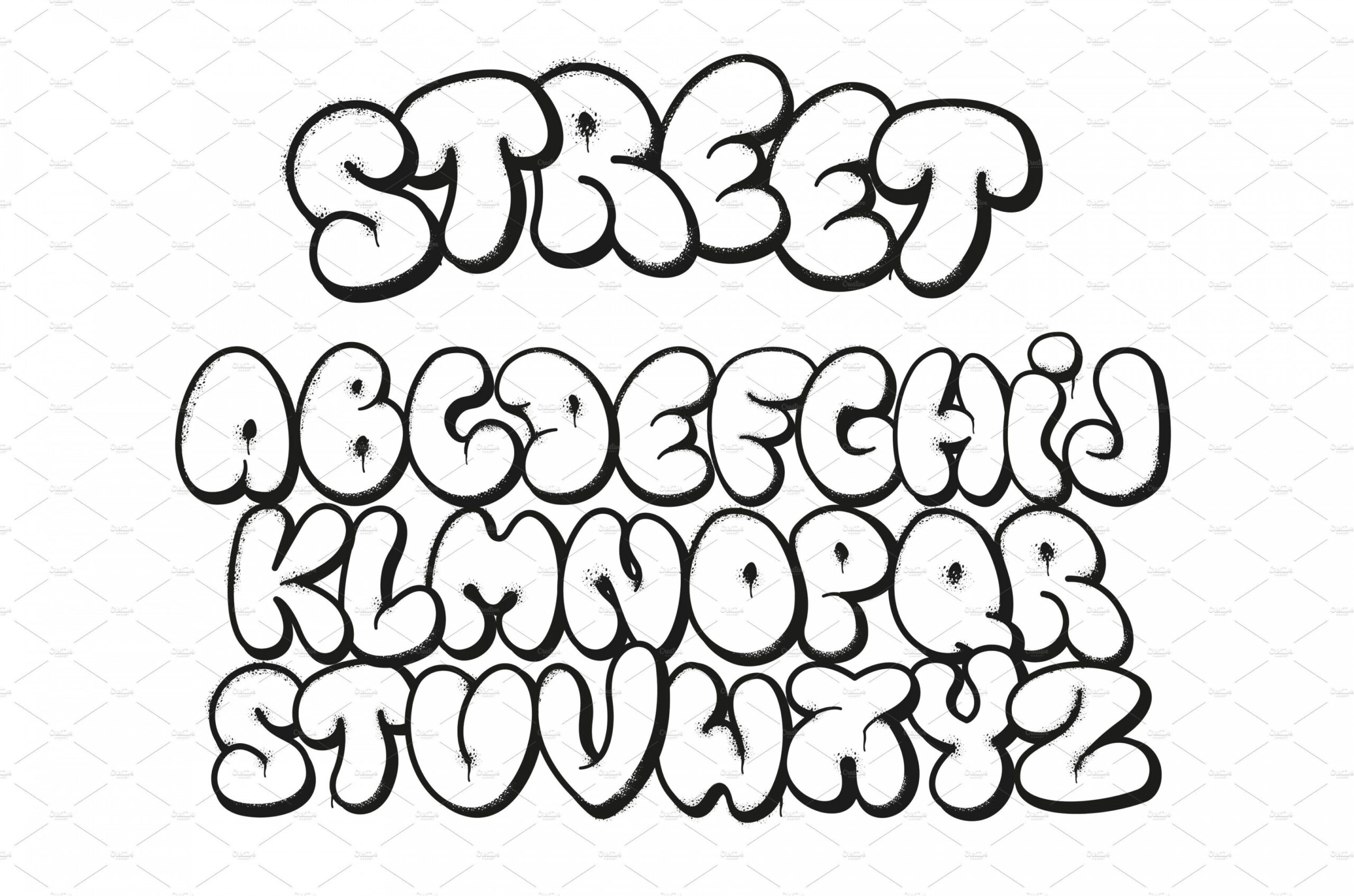 Bubble graffiti font