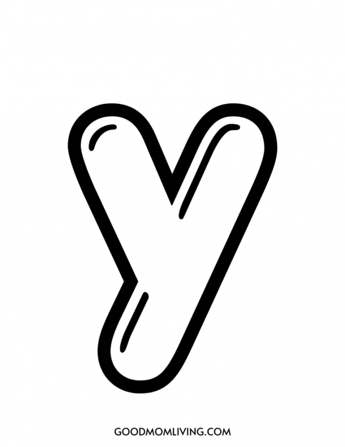 Bubble Letter Y Free Printables and How to Draw! - Good Mom Living