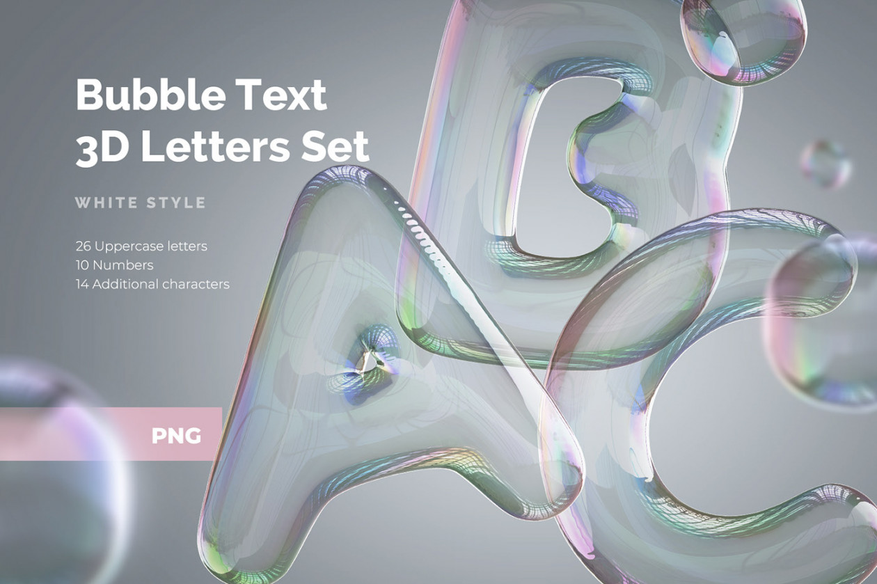 Bubble Text D Letters Set on Behance