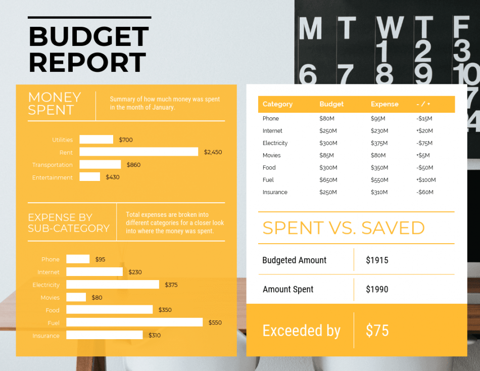 Budget Report - Venngage