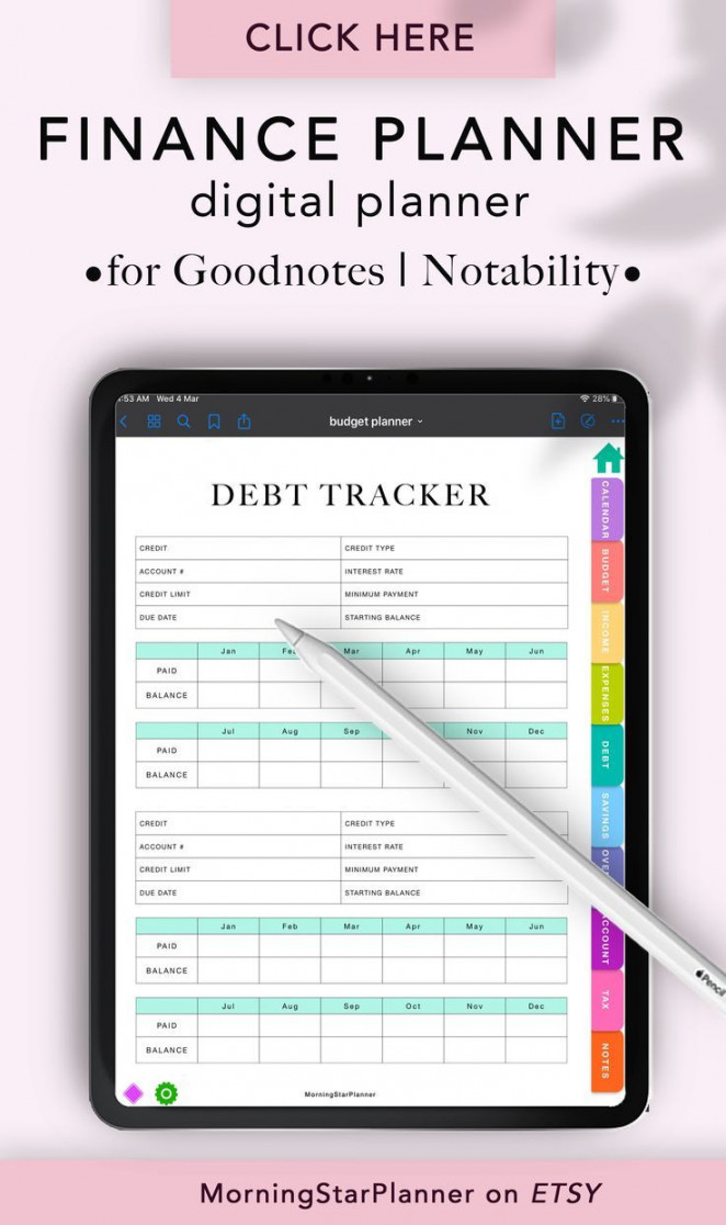 Buy Digital Budget Planner Digital Finance Planner iPad Planner