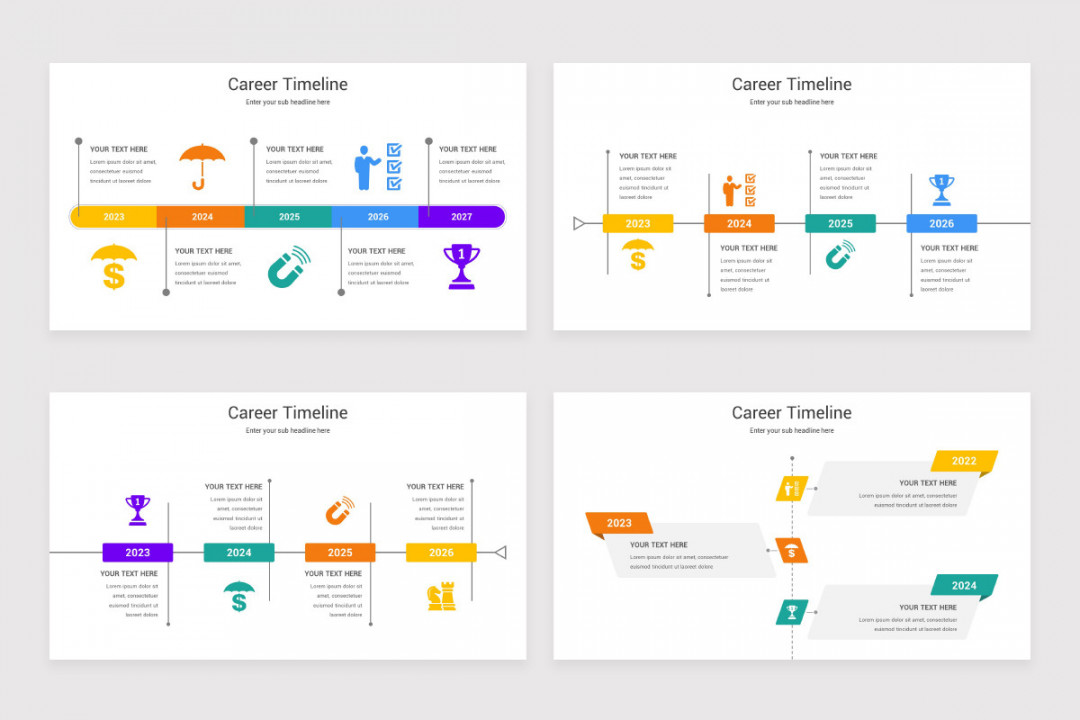 Career Timeline PowerPoint Template  Nulivo Market