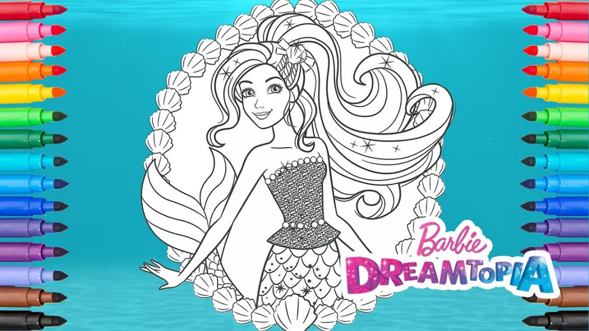 Coloring Barbie Mermaid Barbie Dreamtopia Coloring Pages