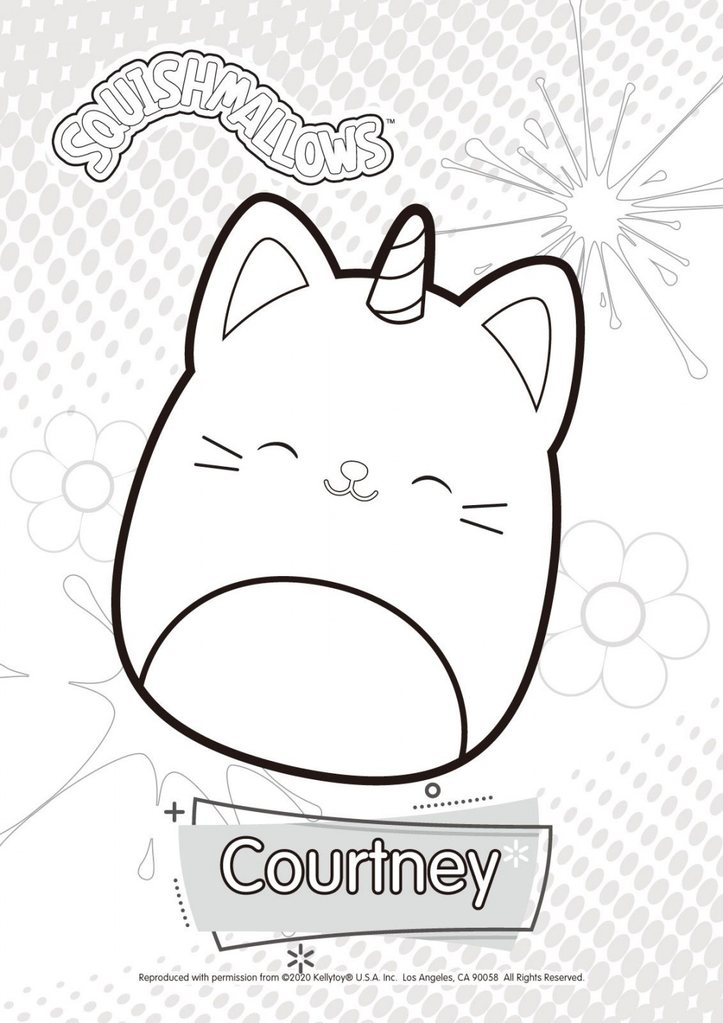 COURTNEY CS from Squishmallows Coloring Pages