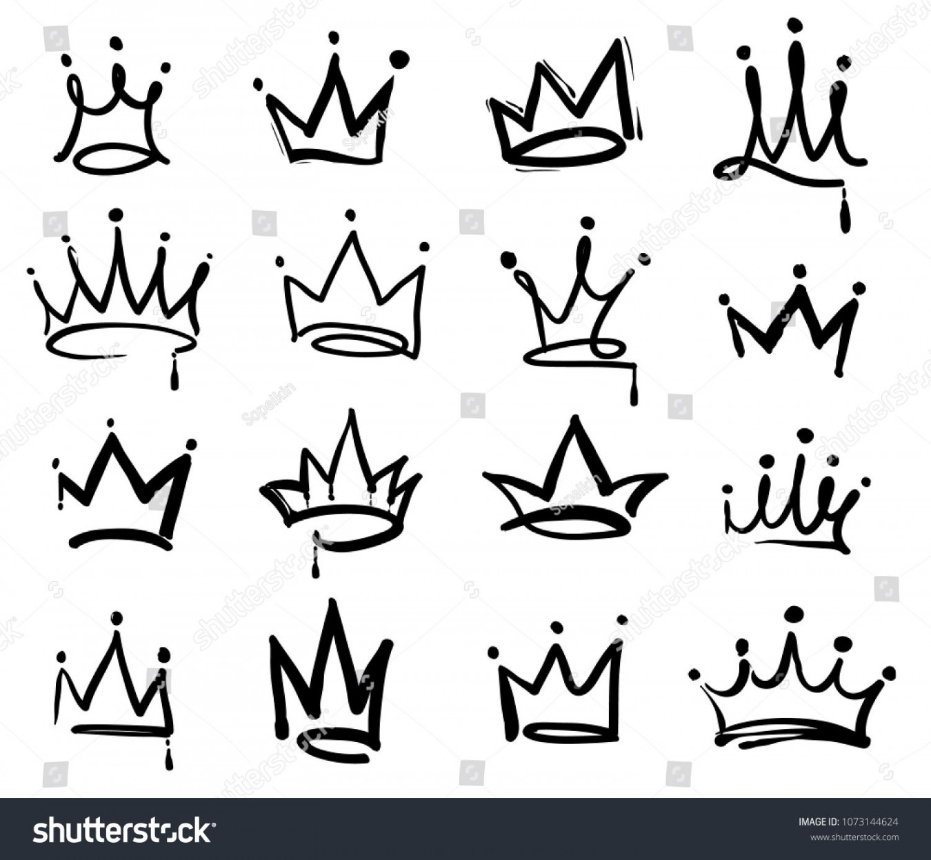 Crown logo graffiti icon