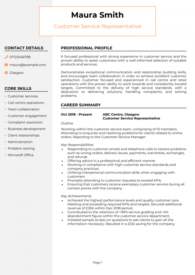 customer service CV examples 202 + guide and CV template