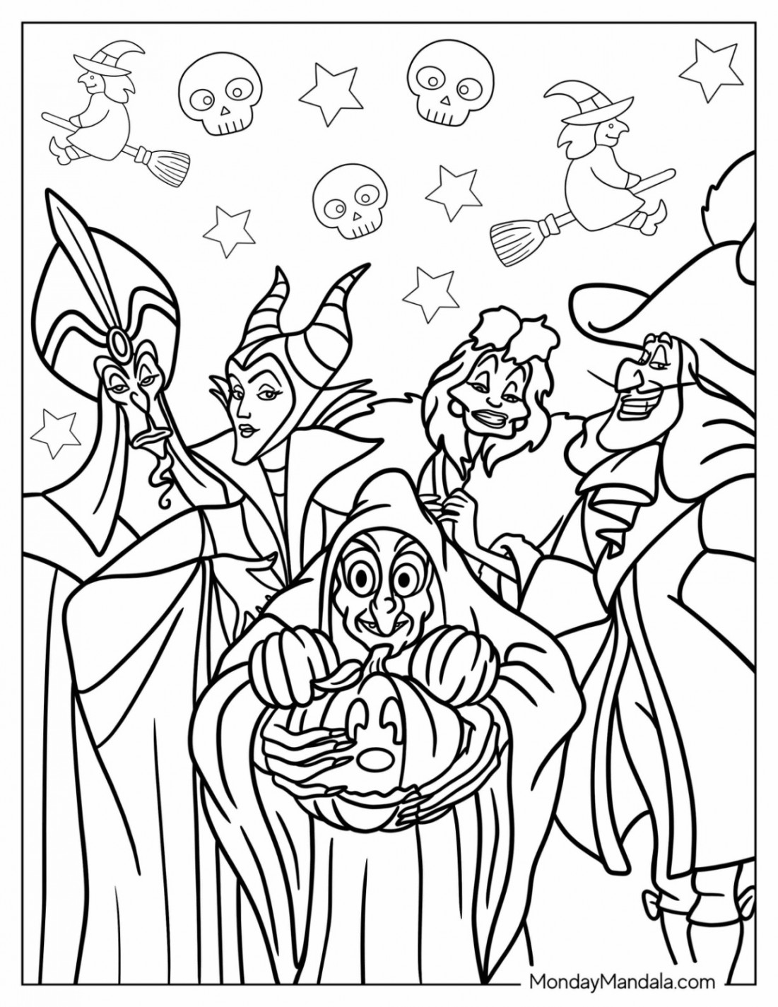 Disney Halloween Coloring Pages (Free PDF Printables)