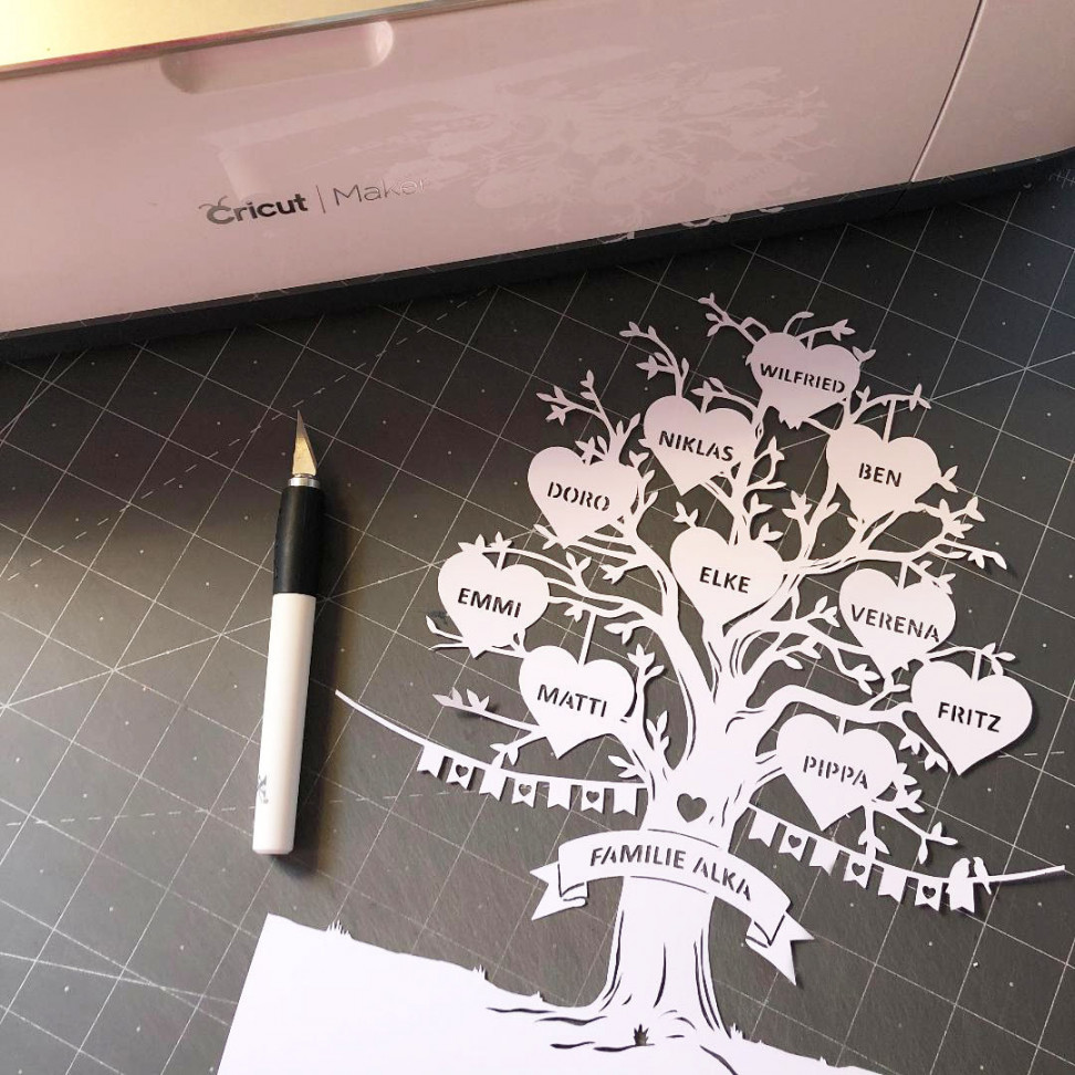 DIY Custom Family Tree Papercutting Template // Cricut - Etsy