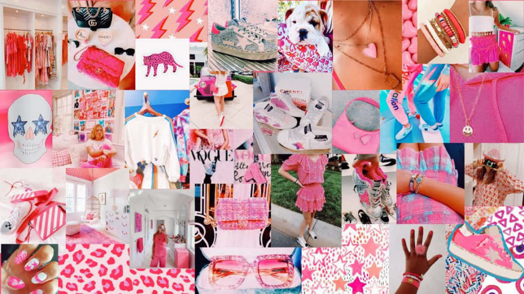 Download Pink Preppy Desktop Wallpaper  Wallpapers