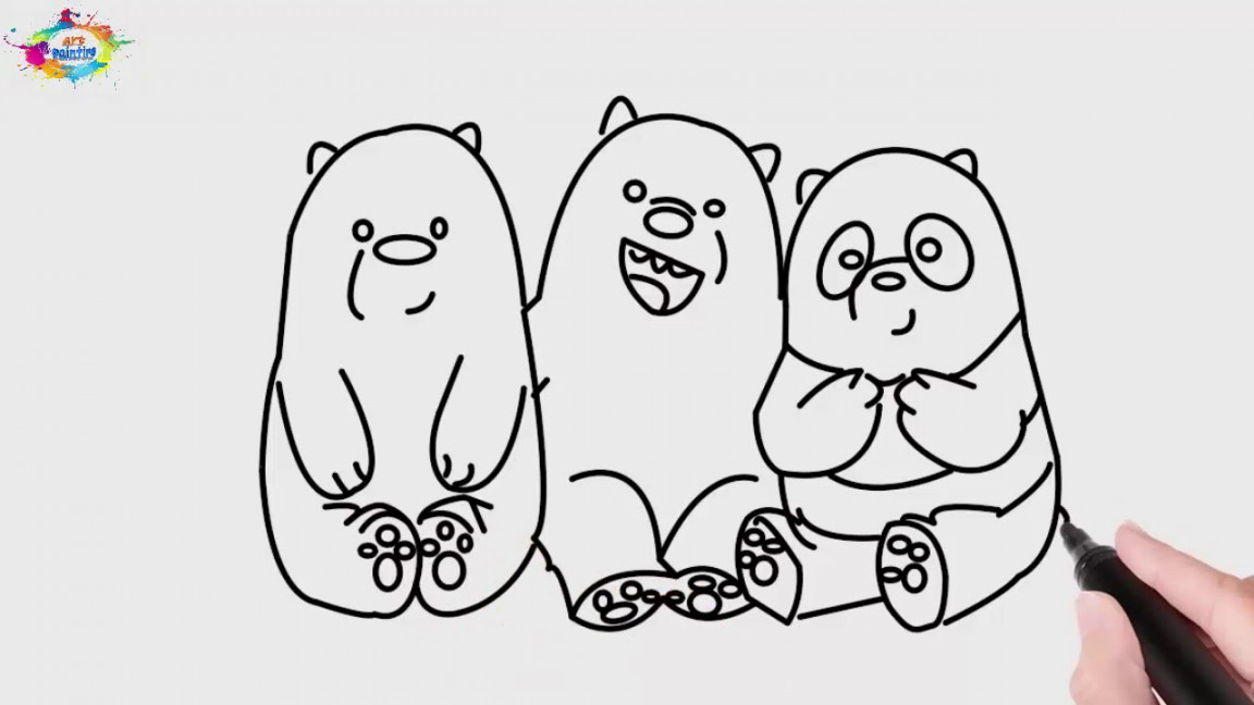 drawing and coloring  bears for kids