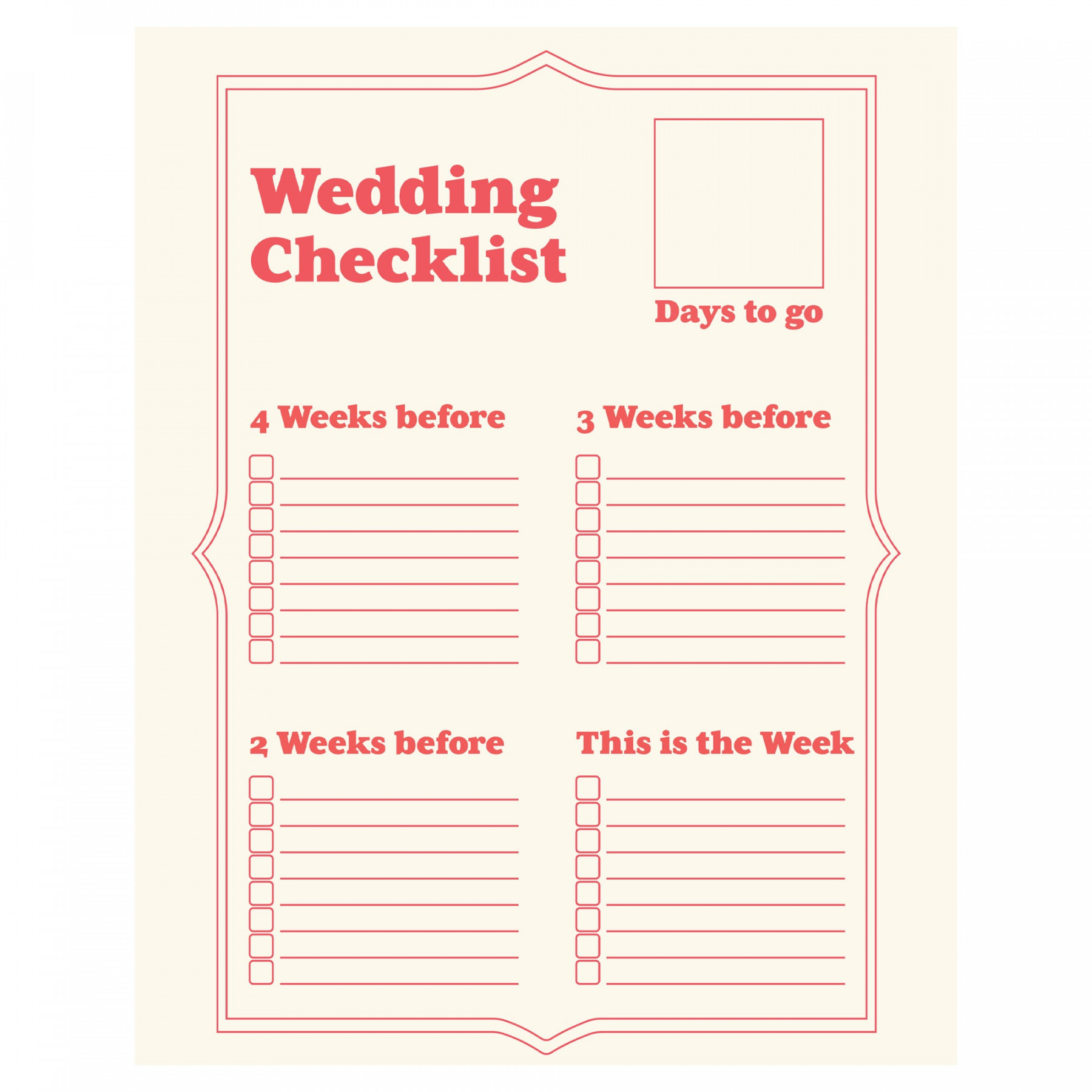 Dry Erase Wedding Checklist - Removable Wall Decal – Fathead